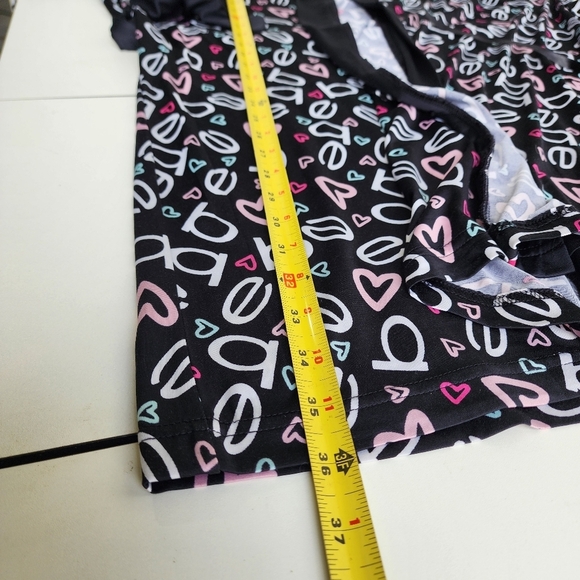 BEBE Sleepwear Women's Soft Jersey Stretch Black Pink Pajama Plus Size 2X - Picture 3 of 15